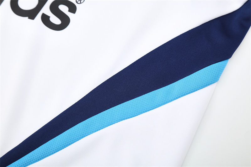 Retro 09/10 Real Madrid White Half Zipper Jacket