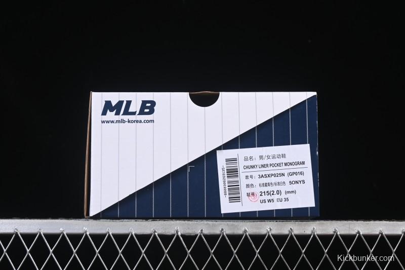 New York Yankees Chunky Liner Pocket Monogram Height-Increasing Thick Sole Casual Running Shoes - 3ASXP025N50NYS