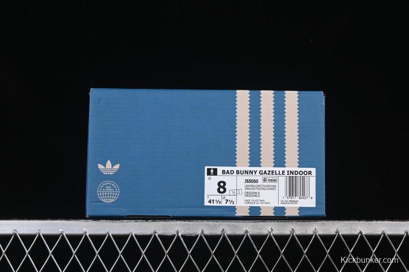 Adidas Bad Bunny x Adidas Gazelle Indoor Retro Casual Slip-Resistant Wear-Resistant Low-Top Sneakers - JS5050