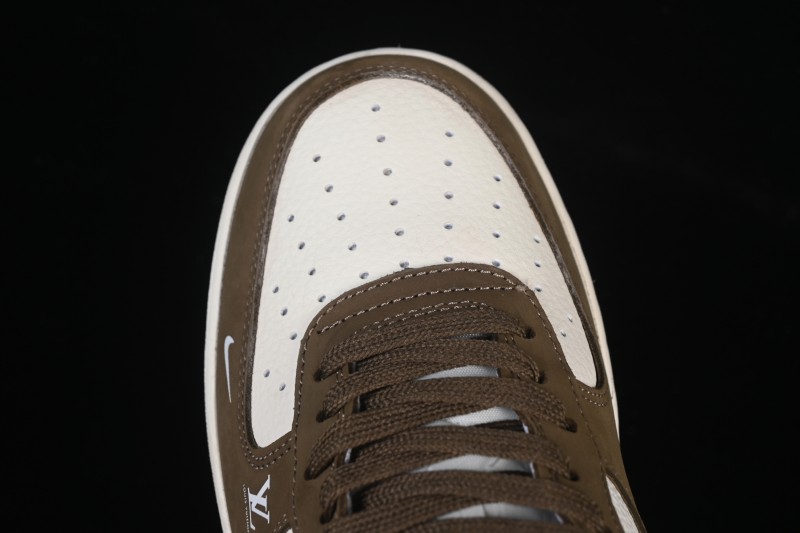 Nike Air Force 1 '07 Low LV Collaboration Military Green Silver Black Casual Sneakers - DK0188-086