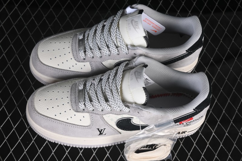 Nike Air Force 1 '07 Low LV Collaboration Pig Eight Rice Gray Black Casual Sneakers - MZ9588-810
