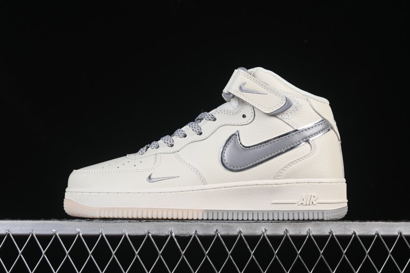 Nike Air Force 1 Mid Light Gray Two-Tone Sole All-Star Starry Sky Mid-Top Casual Skate Shoes - XL0236-232