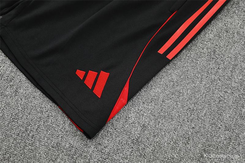 25/26 Manchester United Red Black Camouflage Short Sleeve Jersey+Shorts with XS