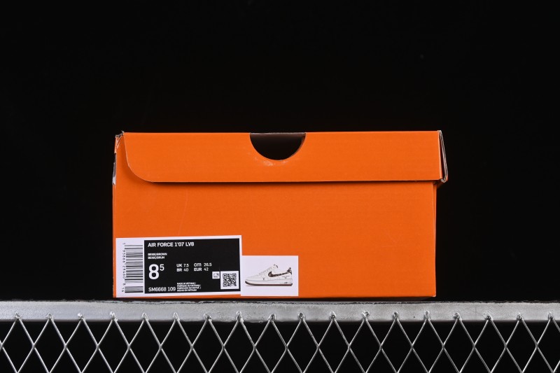 Nike Air Force 1 '07 Low LV Collaboration Denim Brown Swoosh Low-Top Casual Skateboarding Shoes - SM6668-109