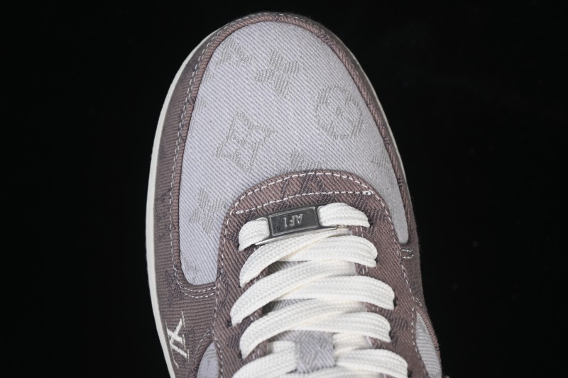 Nike Air Force 1 '07 Low Canvas Sneakers with Louis Vuitton Collaboration Design - YF9511-821