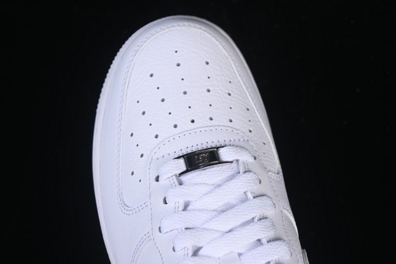 Nike Air Force 1 '07 Low Retro Basketball Sneakers with Full-Grain Leather Upper - CZ8065-100