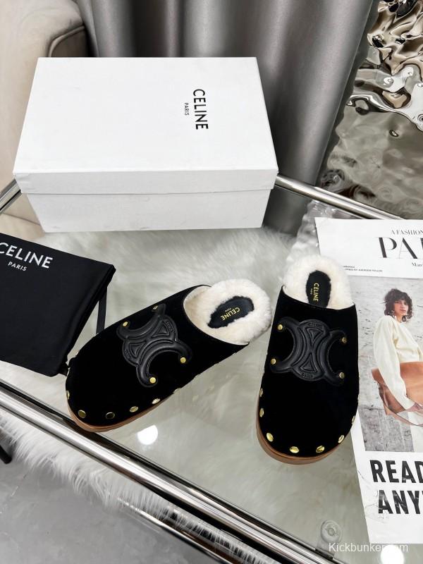 CELINE 2025 SS Studded Birkenstock Sandals - LY00270