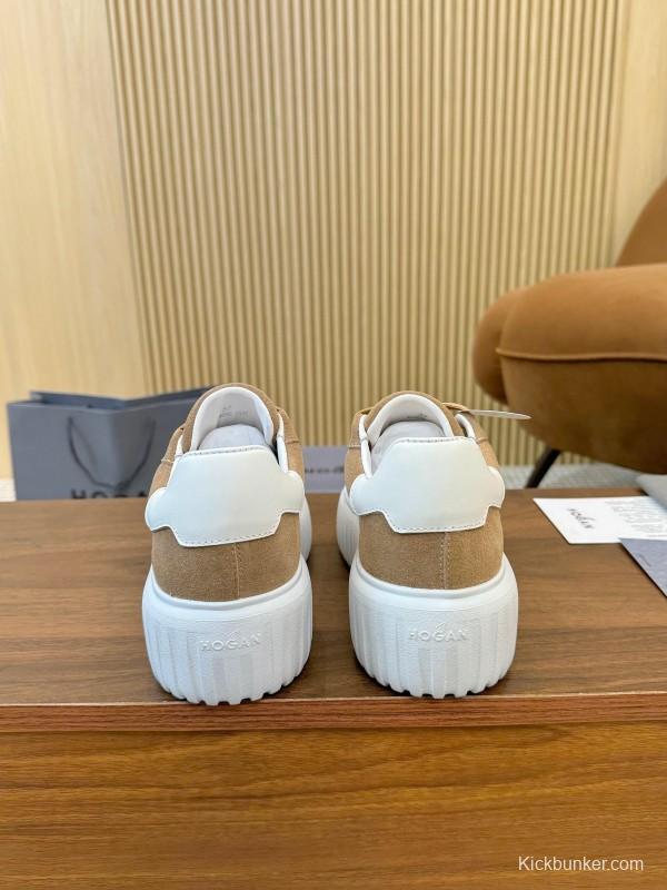 Hogan H-STRIPES Series Couple Thick Sole Biscuit Shoes Airship Shoes Casual Sneakers - AS00310