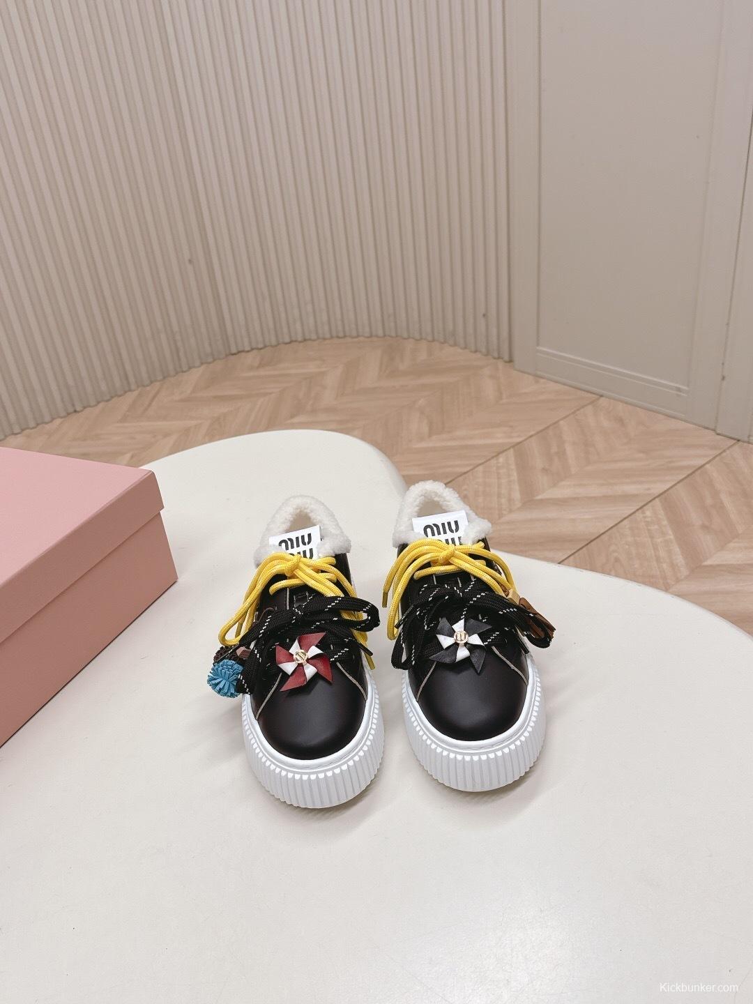 Miu Miu 3D Embroidered Platform Casual Shoes - LY00320/LY00340