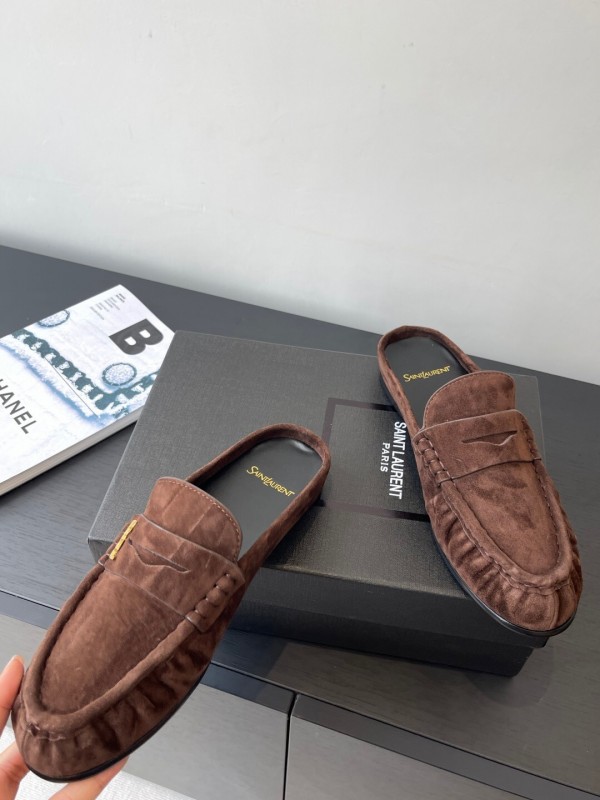 Saint Laurent Classic Loafer Mule Flats - KFY00320