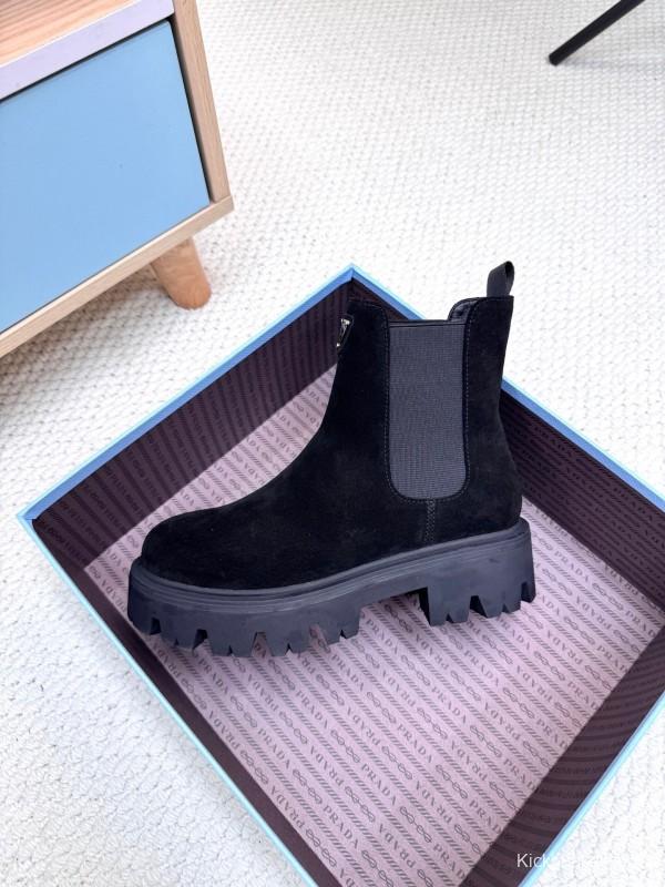Prada 2025 SS Platform Ankle Boots - LY0340