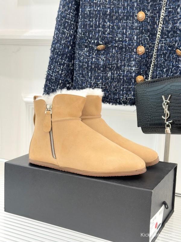 ALAIA Minimalist Side Zipper Retro Snow Boots - KFY00320