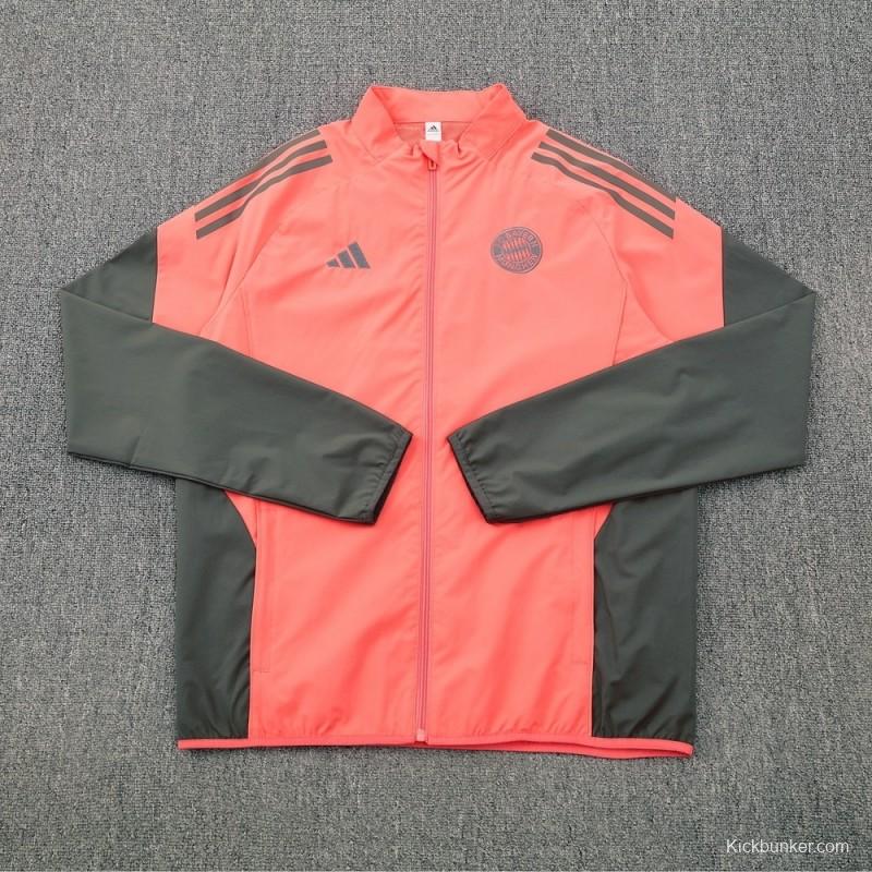 25/26 Bayern Munich Orange S-3XL Half Zipper Jacket+Long Pants