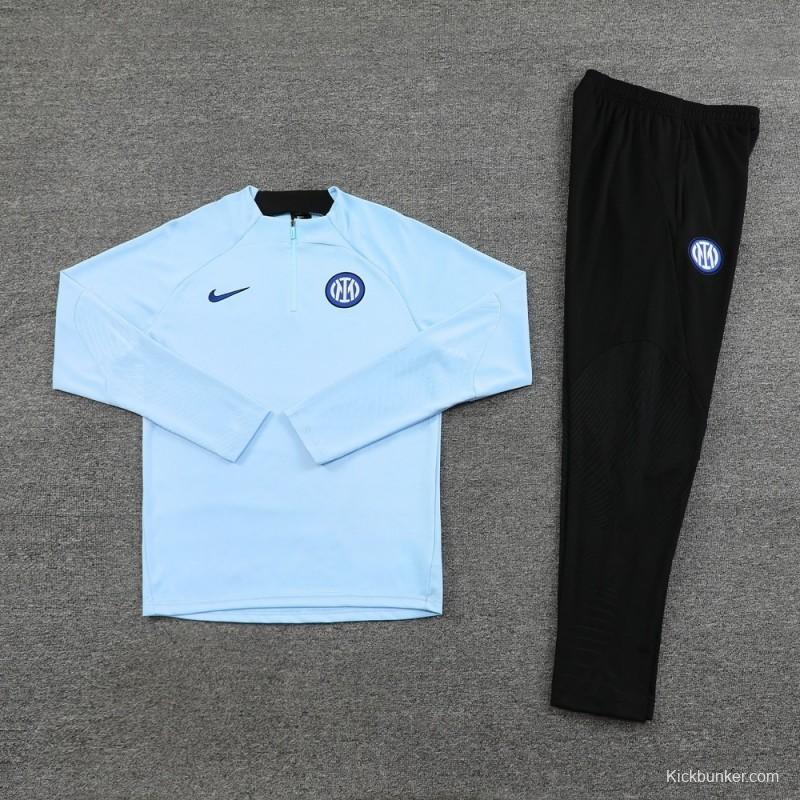 25/26 Inter Milan Sky Blue Half Zipper Jacket+Long Pants