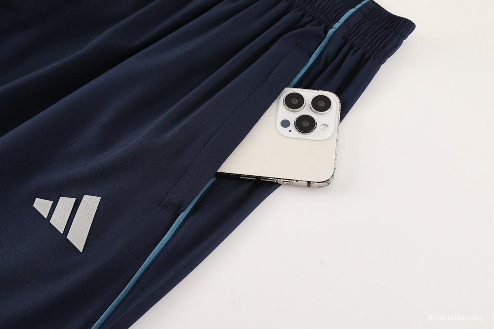 25/26 Arsenal Blue Full Zipper Jacket+Long Pants S-3XL