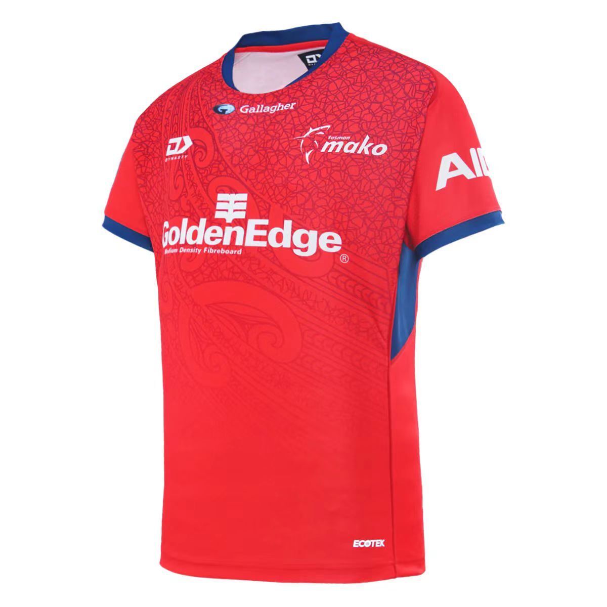 25/26 Tasman Mako Red with Maori Tribal Pattern Jersey