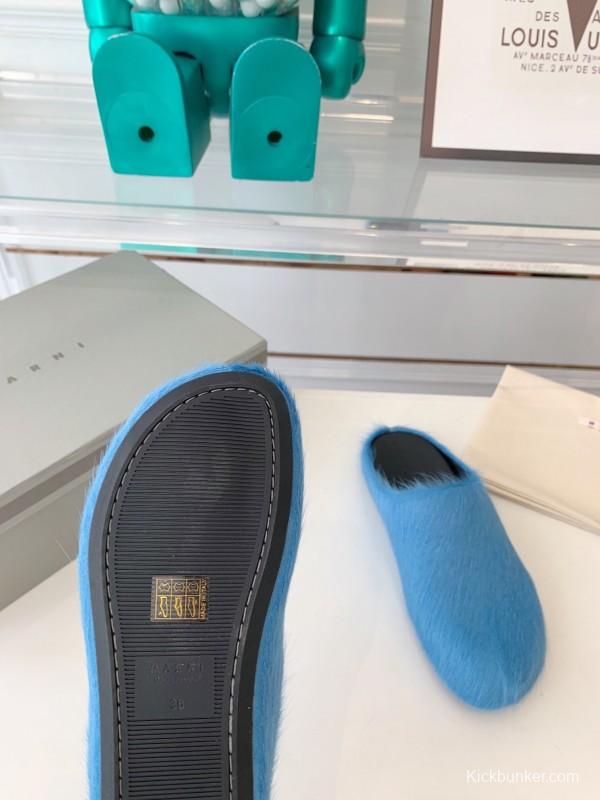 Marni 2025/SS Mule Shoes with Pony Hair - LY00