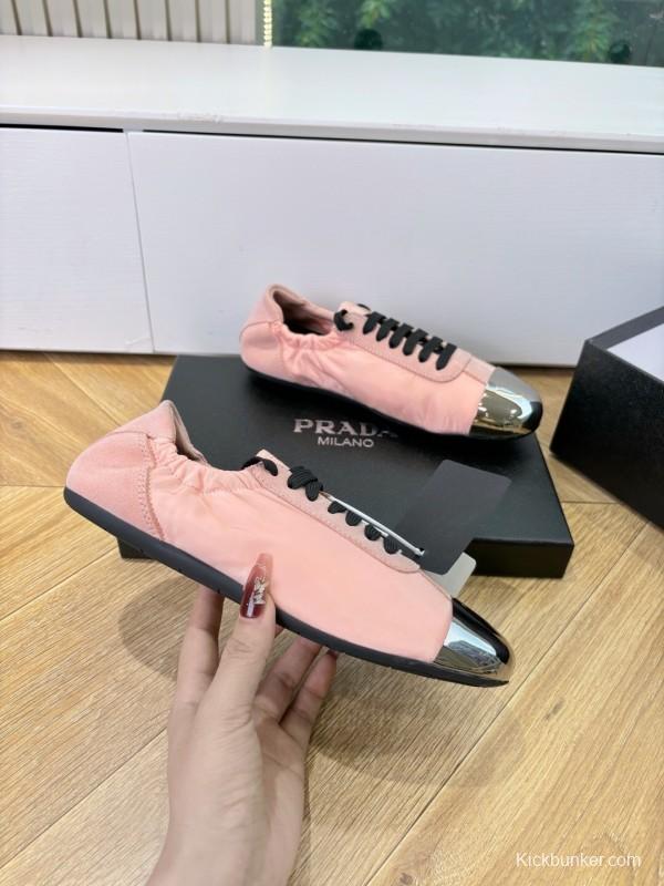 Prada 2025/SS Metal Toe Thin Sole Training Shoes Casual Shoes - LY00280