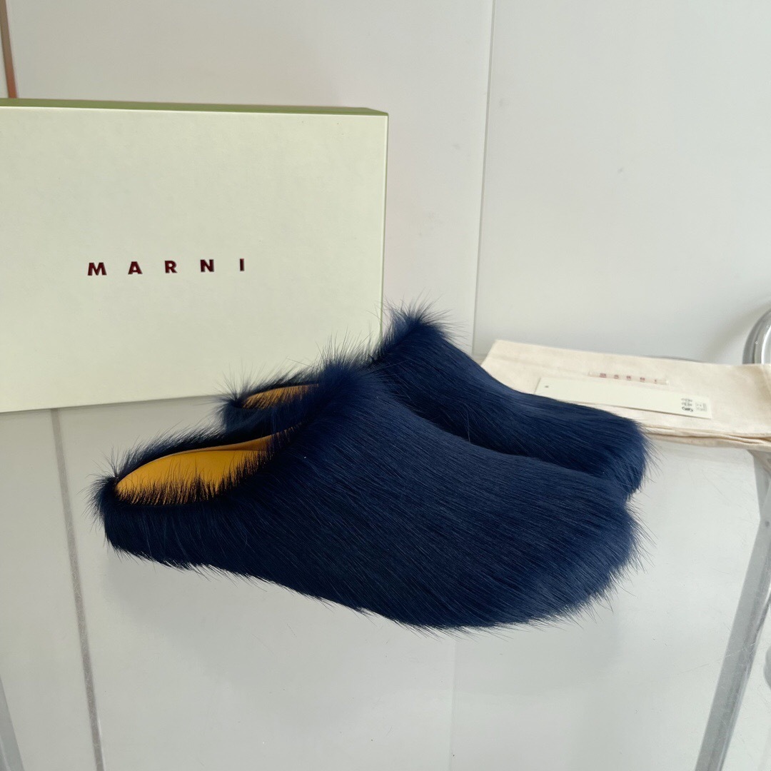 Marni 2025/SS Mule Shoes with Pony Hair - LY00