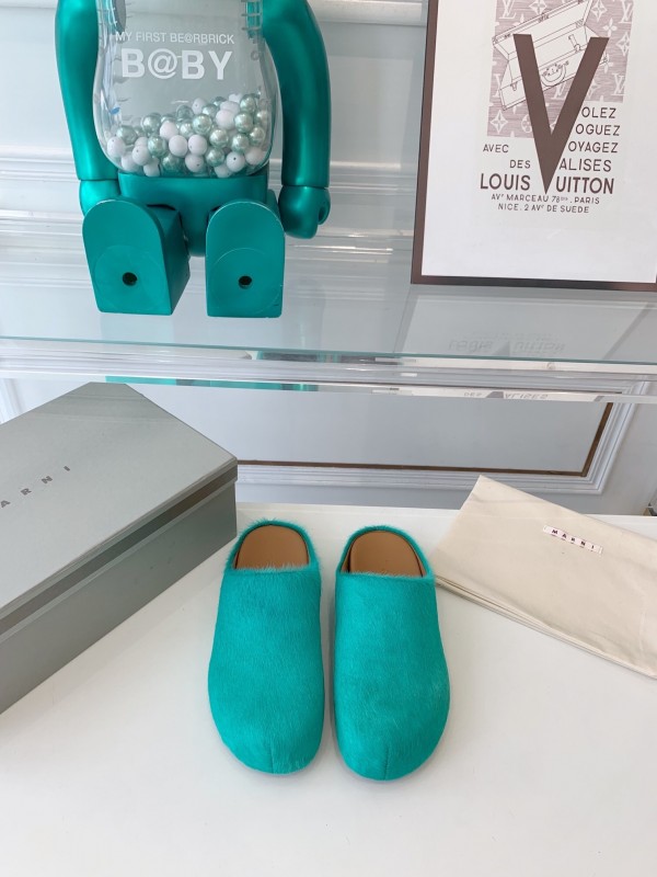Marni 2025/SS Mule Shoes with Pony Hair - LY00