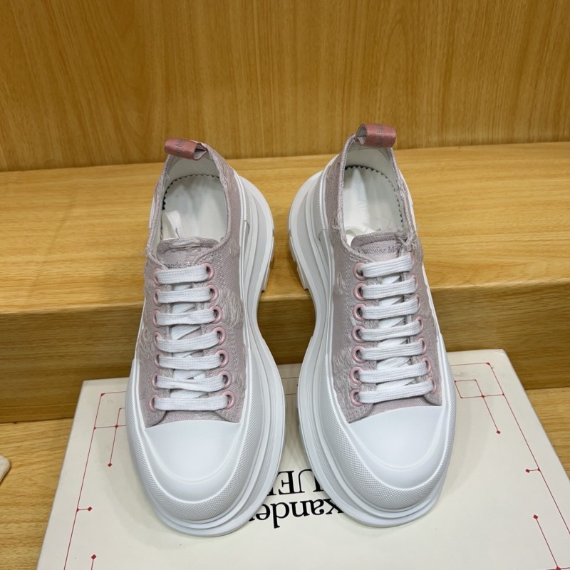 Alexander McQueen Spring Summer 2025 Blue Woven Platform Sneakers - AS00300