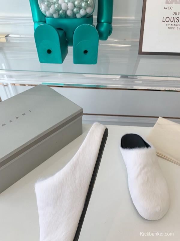 Marni 2025/SS Mule Shoes with Horsehair Design - LY00