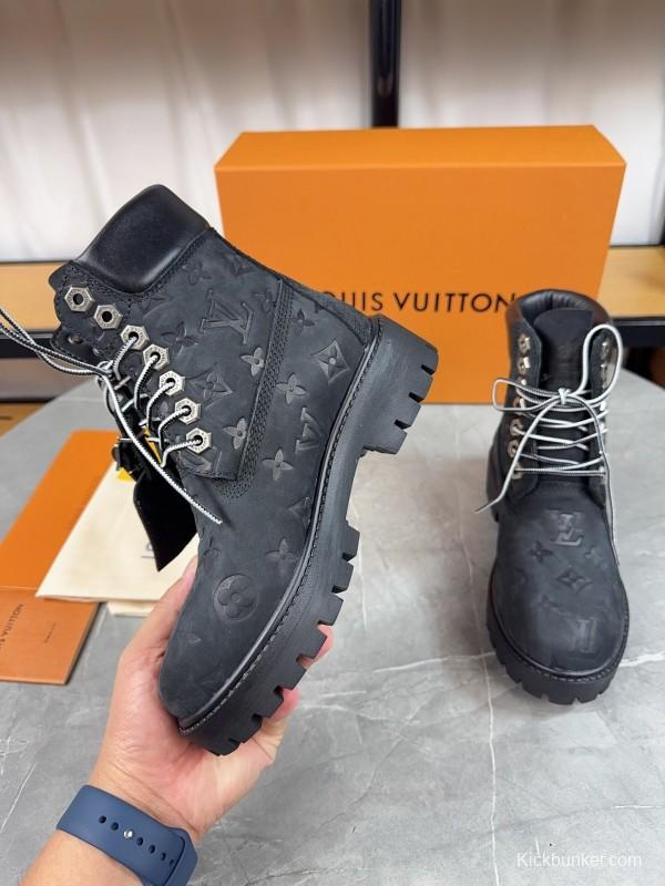 Timberland x LV Monogram Ankle Boots Waterproof Suede - LY00380