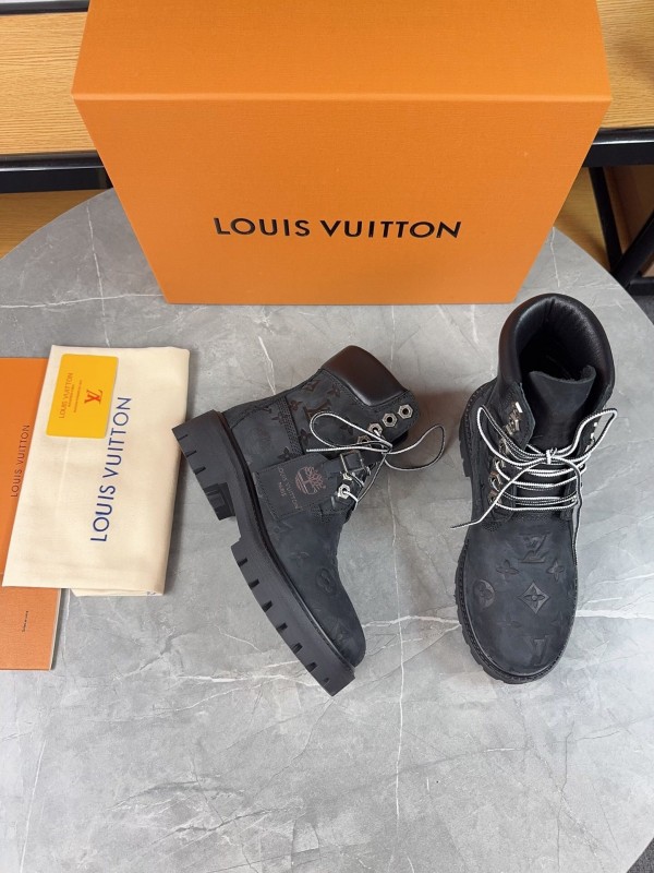 Timberland x LV Monogram Ankle Boots Waterproof Suede - LY00380