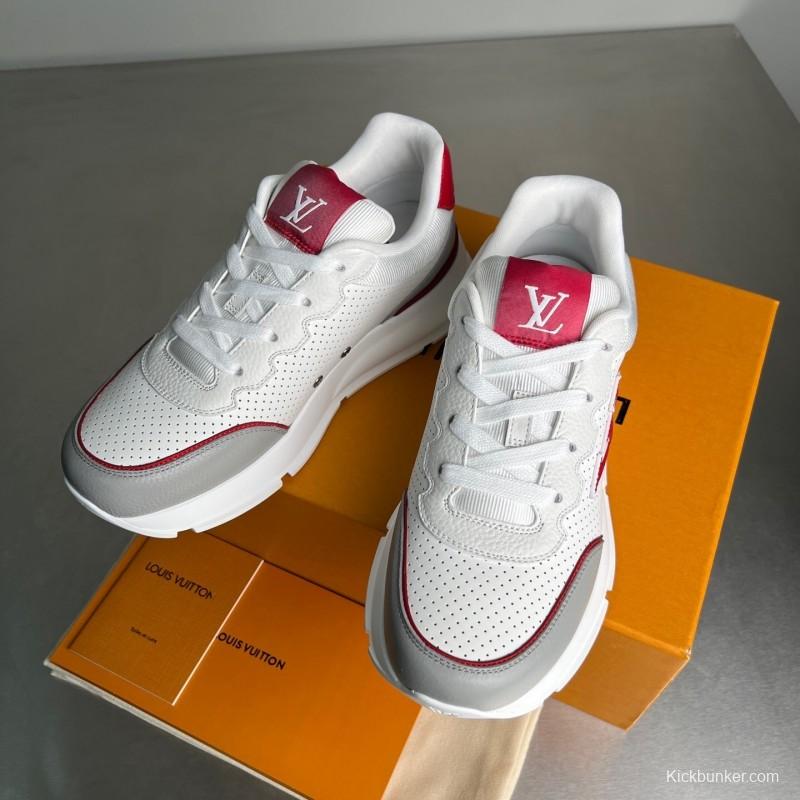 Lv Classic Leather Round Toe Lace-Up Low Top Casual Shoes for Men - YC