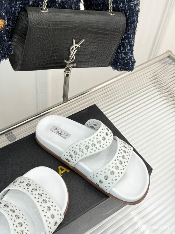 Alaia Spring Summer 2025 Laser-Cut Casual Sandals - KFY00260