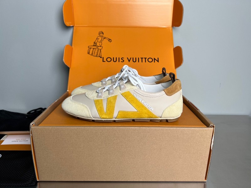 Lv Sneakerina 2025 SS Ballet Round Toe Lace-Up Low Top Lifestyle Casual Shoes - YC