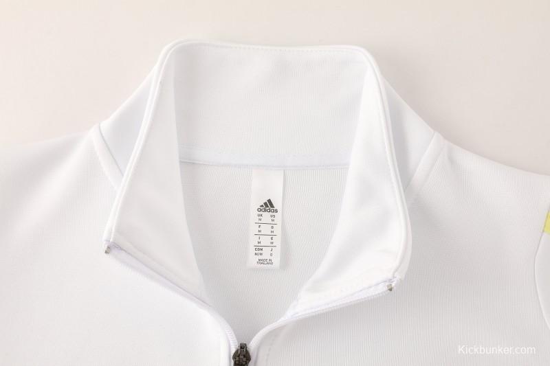 25/26  Juventus White  Full zipper Jacket Tracksuit+ long pants