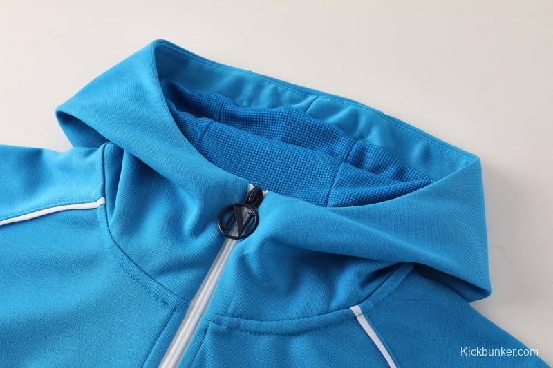 25/26  Napoli Sky Blue  Full zipper Jacket Tracksuit+ long pants