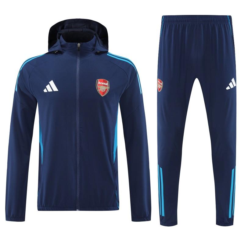 25/26 Arsenal Navy Blue Full zipper Jacket Tracksuit+ long pants