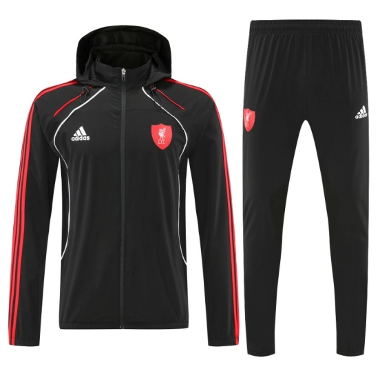 25/26 Liverpool Black Full zipper Jacket Tracksuit+ long pants