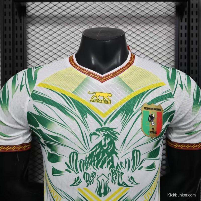 Player Version 2026 Mali Away White with Eagle Pattern Jersey