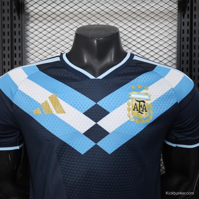 2026 Player Version  Argentina  Away Navy Blue Jersey