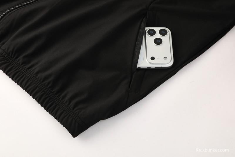 2026 Germany Hoodie Black Full Zipper Windbreaker + Long Pants