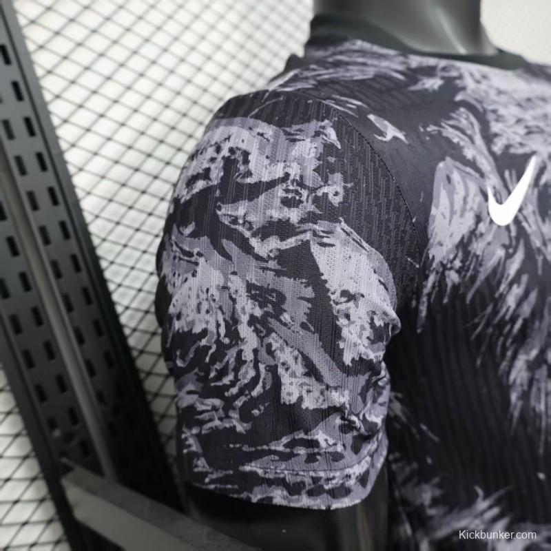 Player Version 2026 England Dark Navy with Lion Brushstroke Pattern Jersey