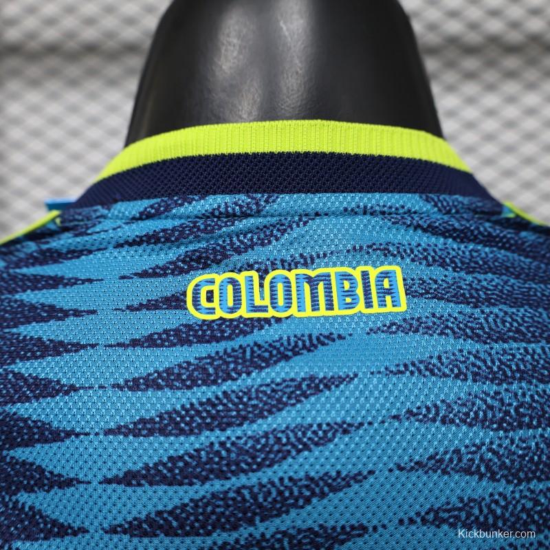2026 Player Version Colombia Blue with Wavy Zigzag Pattern Jersey