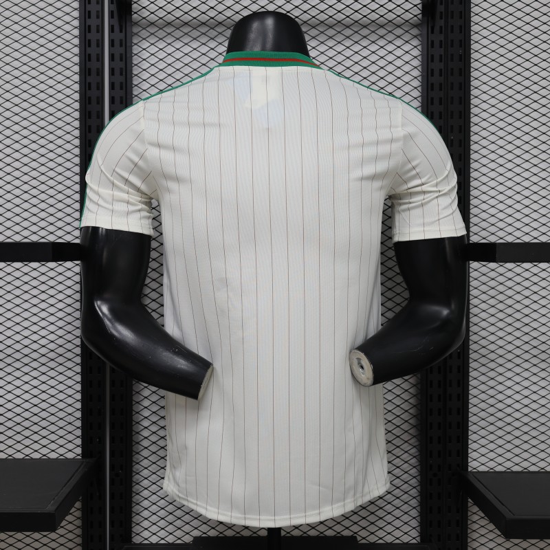 2026 Player Version Algeria White with Green Pinstripes Jersey