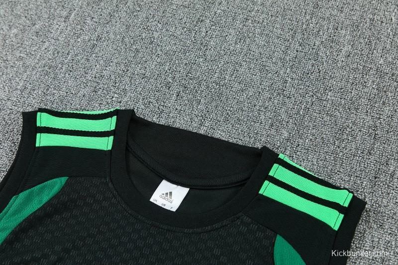 26/27  Mexico Black Sleeveless Training Vest +Shorts Set