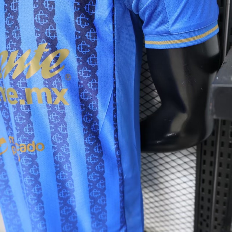 Player Version 26/27 Chivas Guadalajara Away Blue with Dark Stripe Pattern Jersey