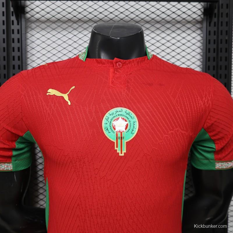 Player Version 26/27 Morocco Red & Green Home Jersey