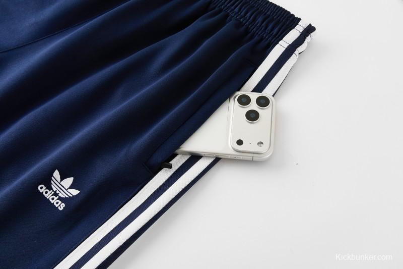 2026 Adidas Navy Blue Full Zipper Jacket + Long Pants