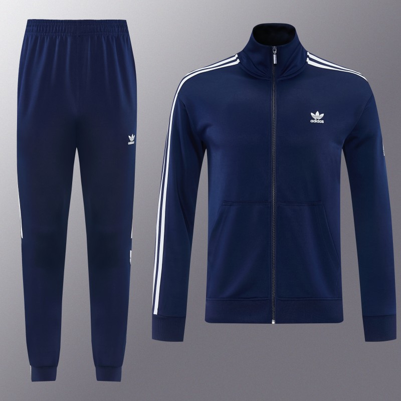 2026 Adidas Navy Blue Full Zipper Jacket + Long Pants