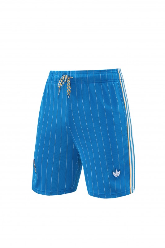 26/27 Real Madrid  Blue Pinstripe  Short Sleeve+Soccer Shorts
