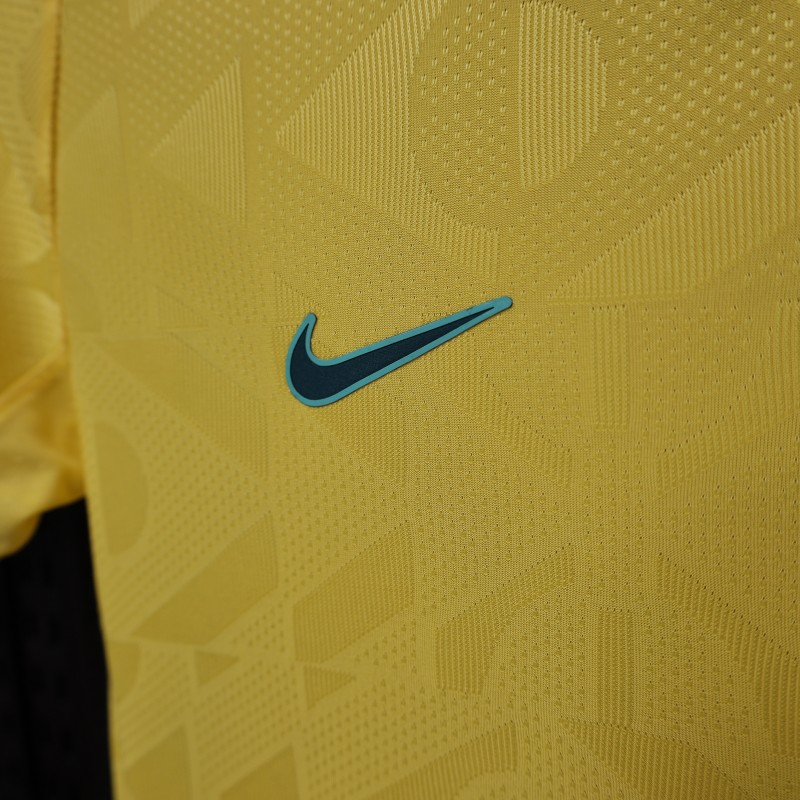 Player Version Women 2026  Brazil Yellow with Green Home Jersey