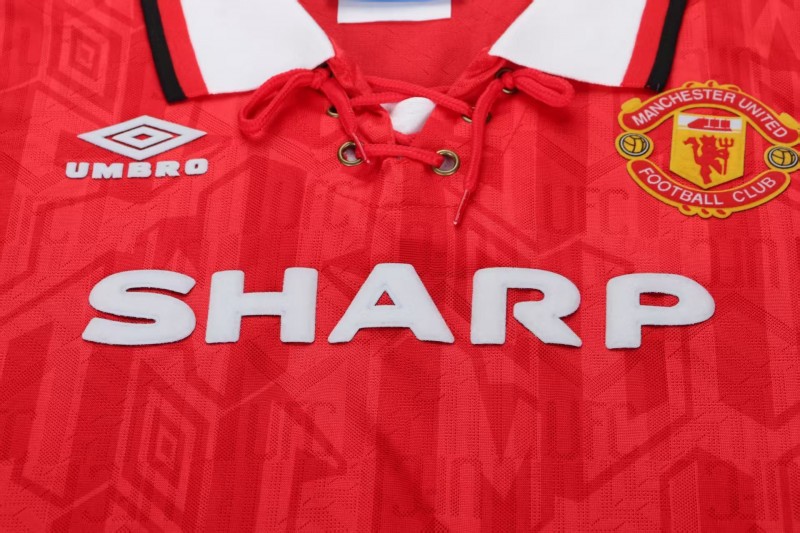 Retro Kids 92/94 Manchester United Red Home Jersey