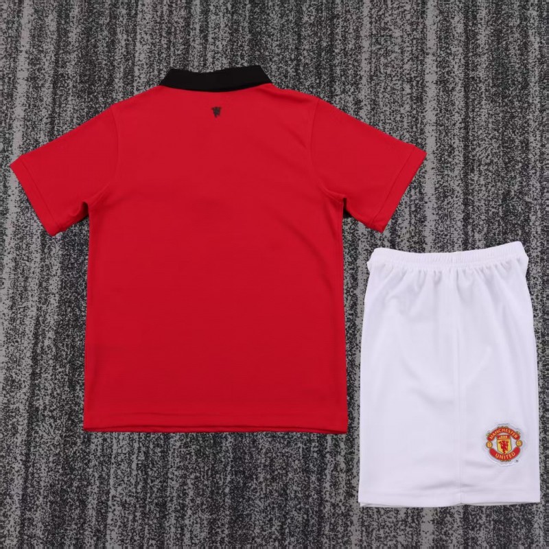 Retro Kids 13/14 Manchester United Red Home Jersey